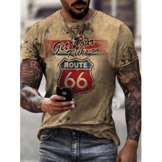 Motorcycle Print T-Shirt