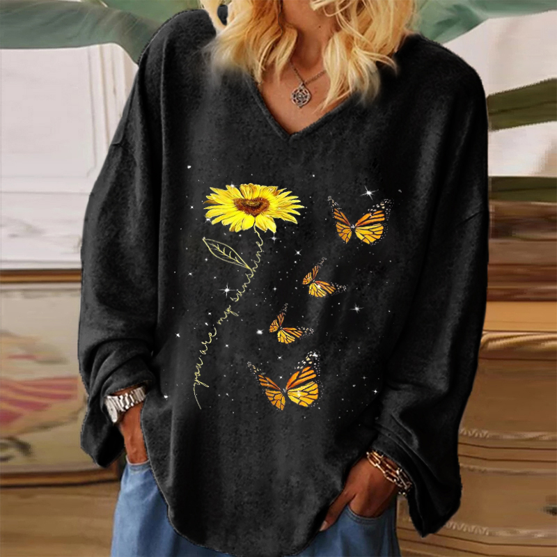 Sunflower Graphic Printed Women's T-shirt