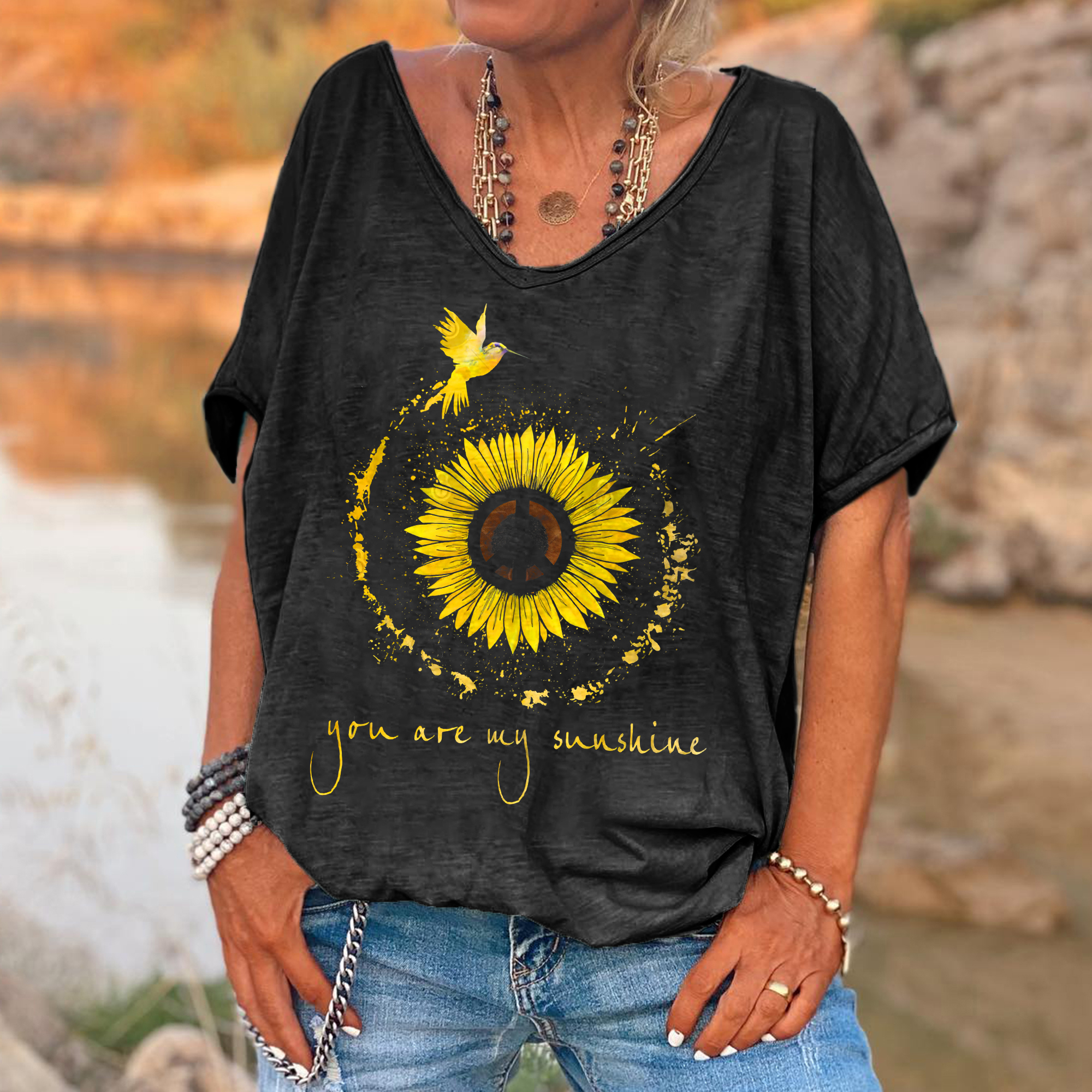 You Are My Sunshine Printed Women's T-shirt