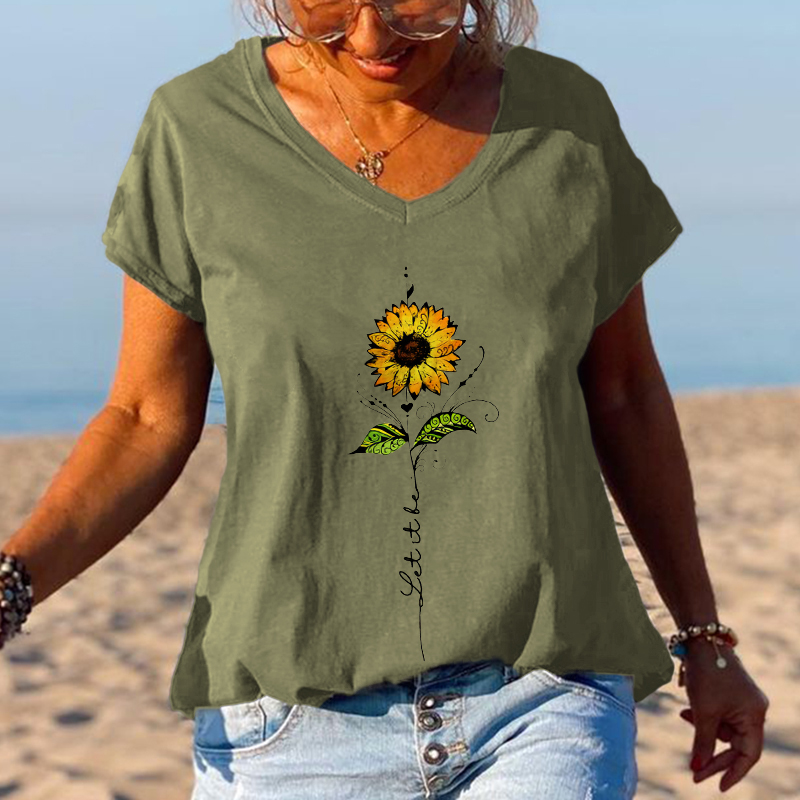 Let It Be Printed Sunflower T-shirt