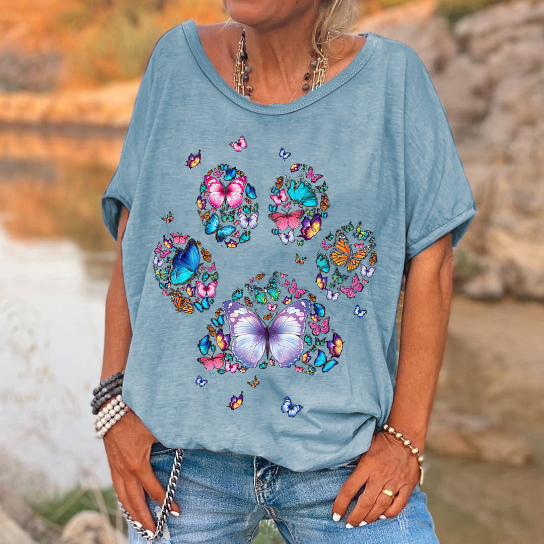 Colorful Butterfly Hippie Women's T-shirt