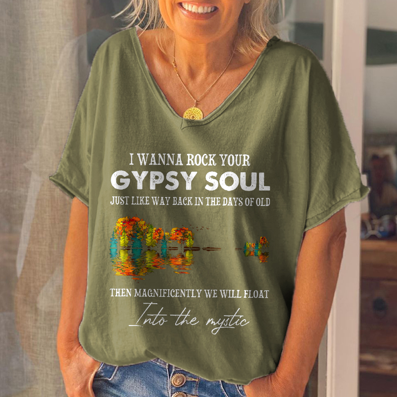 I Wanna Rock Your Gypsy Soul Just Like Way Back In The Days Of Old Guitar Shadow Tees