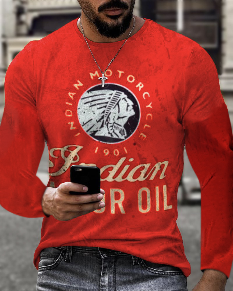 Men's Mr Horsepower Printed Fashion Long Sleeve