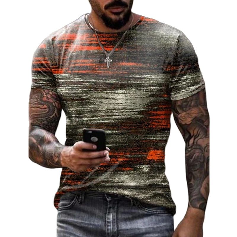 Oversized Men T-Shirt Mosaic Print Fashion T Shirt Men Tops Tees Summer Short Sleeved Casual Loose T-Shirts Men Clothing XXS-6XL