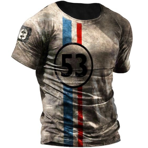 Men's Vintage Comfort Breathable Print T-Shirt