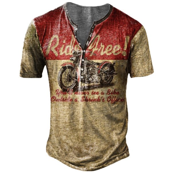 Men's Vintage Comfort Breathable Print T-Shirt