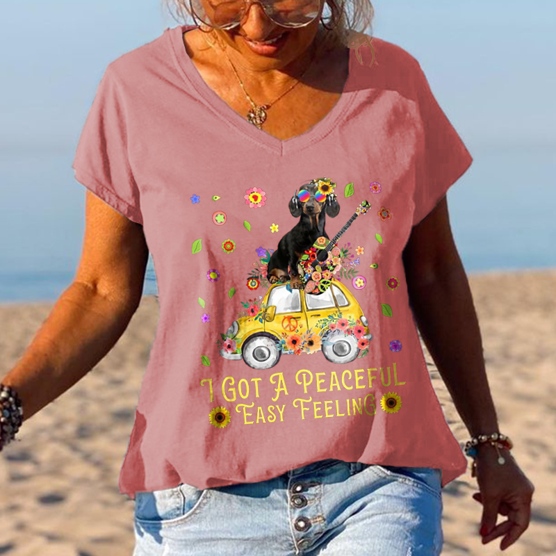 I Got A Peaceful Easy Feeling Women Old Hippie T-shirt