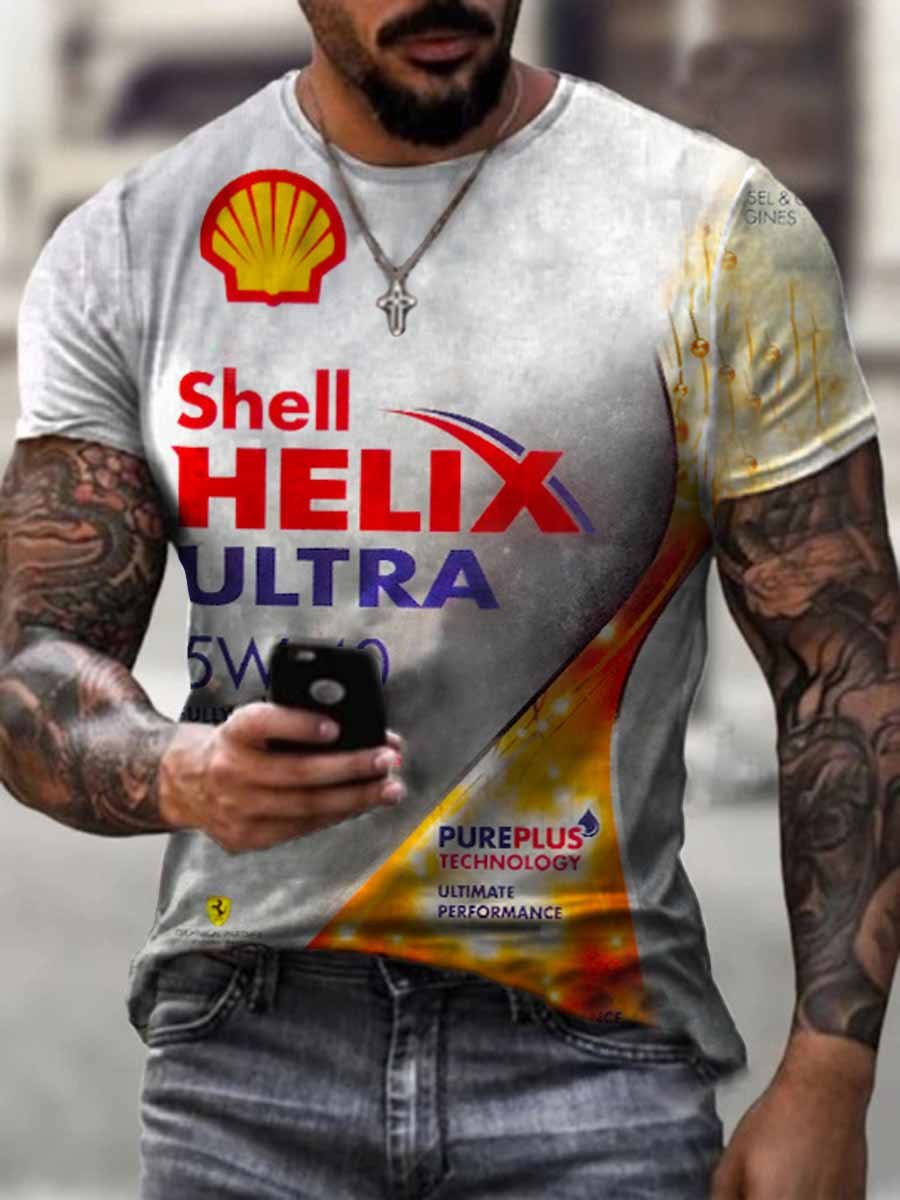 Men's Lubricant Motorcycle Print T-shirt