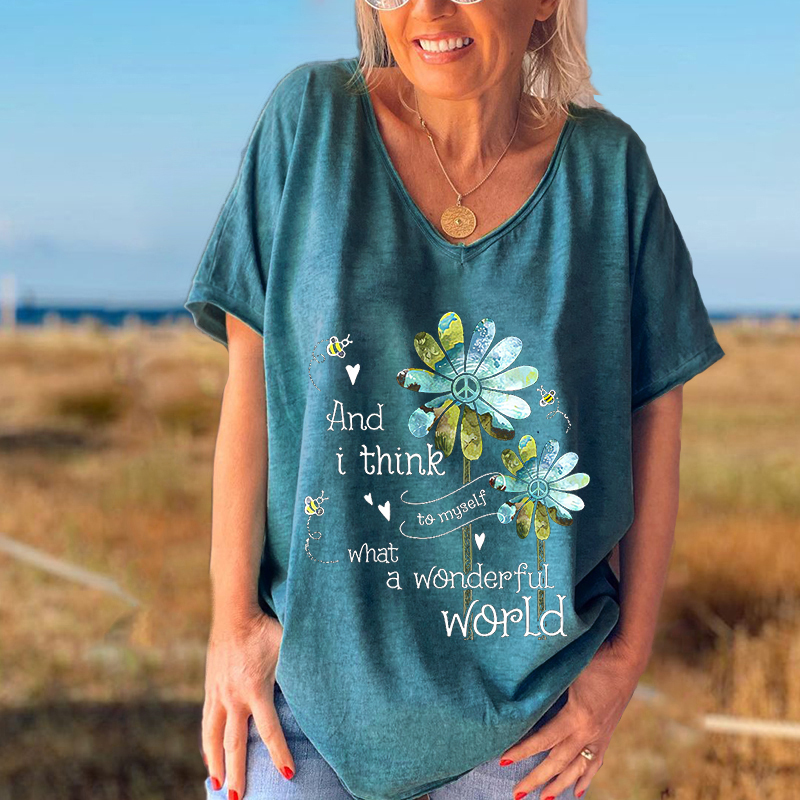 And I Think To Myself What A Wonderful World Daisy Tees