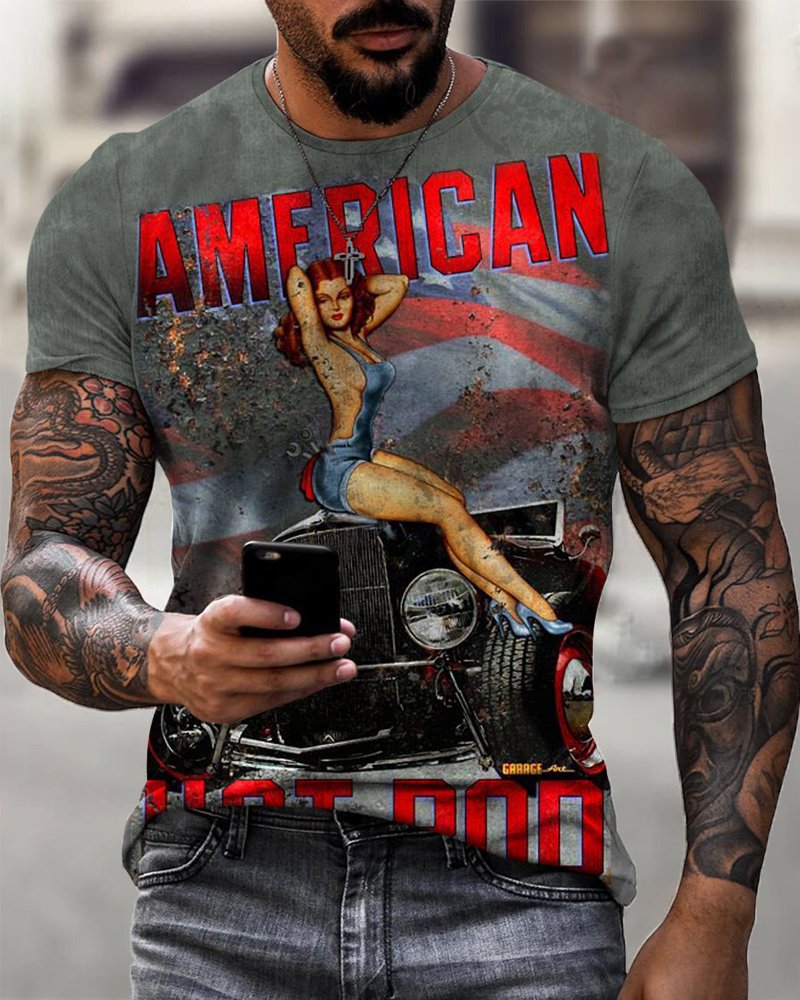 Vintage Men's War Comfortable Breathable T-Shirt