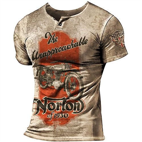 Men's Vintage Comfort Breathable Print T-Shirt